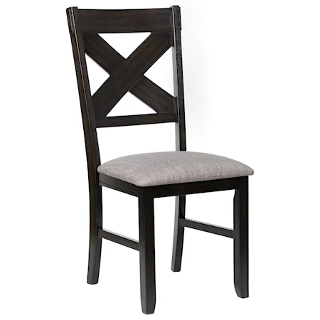 Dining Side Chair with Grey Cushion